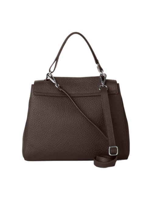 Borsa da donna da portare a mano, a spalla oppure a tracolla in morbida pelle martellata, colore testa di moro ORCIANI | BT2006SOF20WTMO