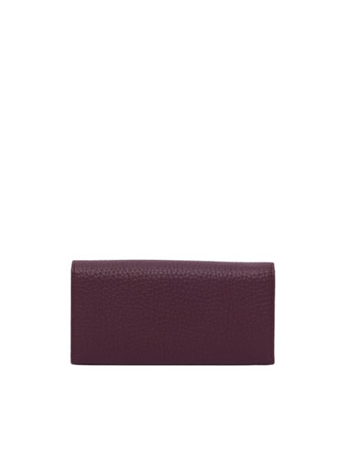 Portafoglio da donna  in pelle martellata con chiusura con bottone a pressione, colore chianti ORCIANI | SD0129SOF20WCHI