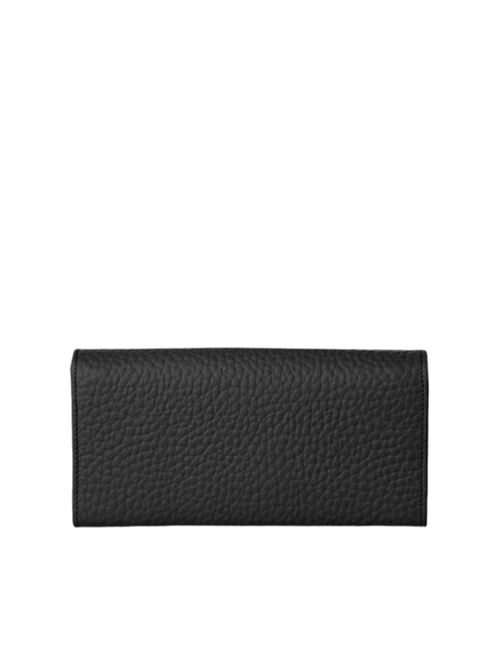 Portafoglio da donna  in pelle martellata con chiusura con bottone a pressione, colore nero ORCIANI | SD0129SOF20WNER