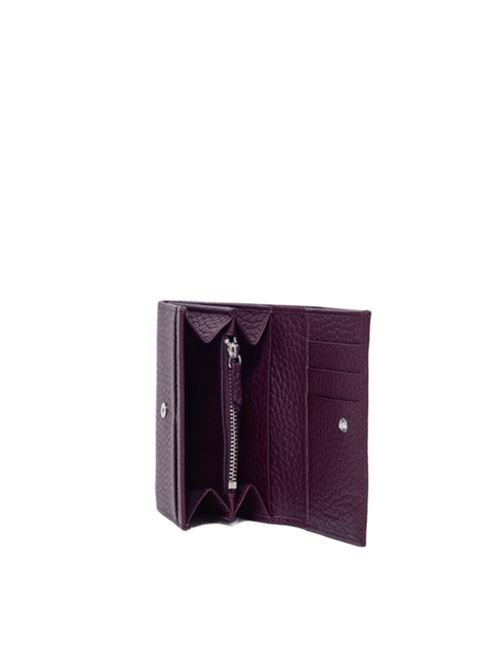 Portafoglio piccolo in pelle martellata, colore chianti ORCIANI | SD0142SOF20WCHI