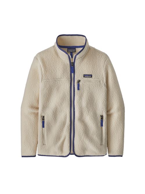 Calda giacca casual con zip integrale, realizzata in extra-soffice pile di 100% poliestere riciclato. Colore beige PATAGONIA | 22795NAT