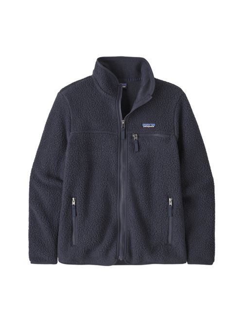 Calda giacca casual con zip integrale, realizzata in extra-soffice pile di 100% poliestere riciclato. Colore blu PATAGONIA | 22795SNBE
