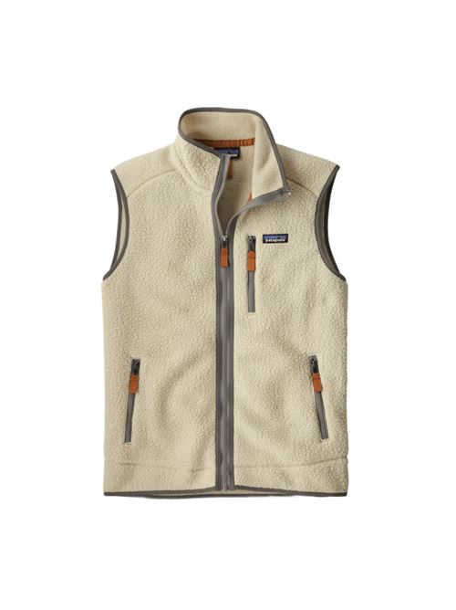 Gilet in pile spazzolato di 100% poliestere riciclato, colore beige PATAGONIA | 22821PNSM