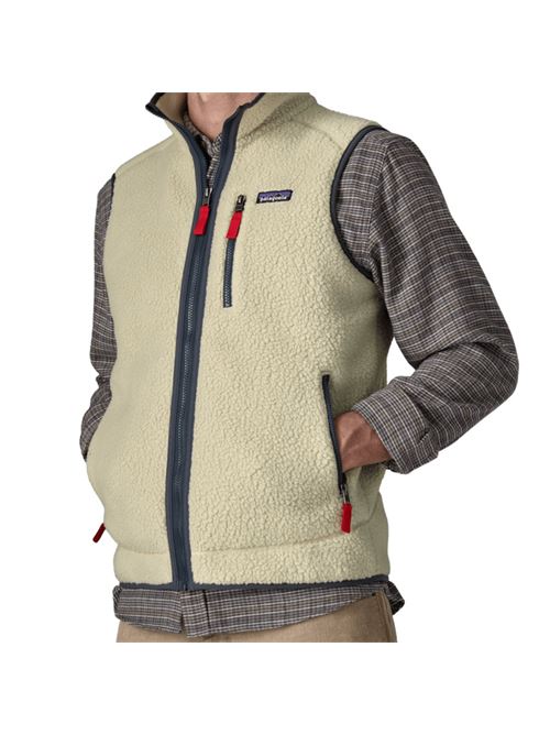 Gilet in pile spazzolato di 100% poliestere riciclato, colore beige PATAGONIA | 22821PNSM