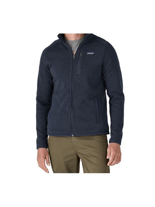 Giacca da uomo con zip integrale in 100% poliestere riciclato, colore blu PATAGONIA | 25528NENA