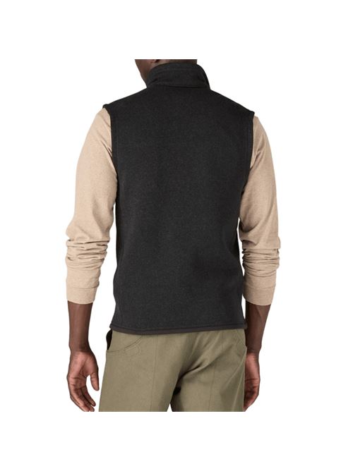 Gilet da uomo con zip integrale in 100% poliestere riciclato, colore nero PATAGONIA | 25882BLK