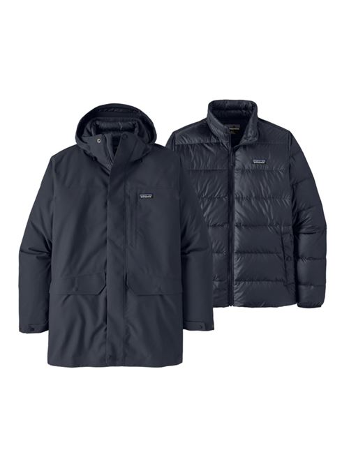 Parka da uomo modulabile in tessuto tecnico e piuma d'oca, colore blu PATAGONIA | 28389NENA