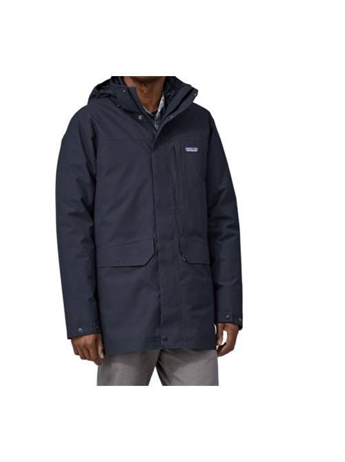 Parka da uomo modulabile in tessuto tecnico e piuma d'oca, colore blu PATAGONIA | 28389NENA