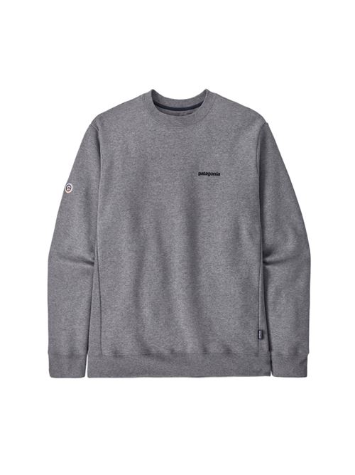 Felpa da uomo, girocollo in cotone riciclato, colore grigio PATAGONIA | 39667GLH