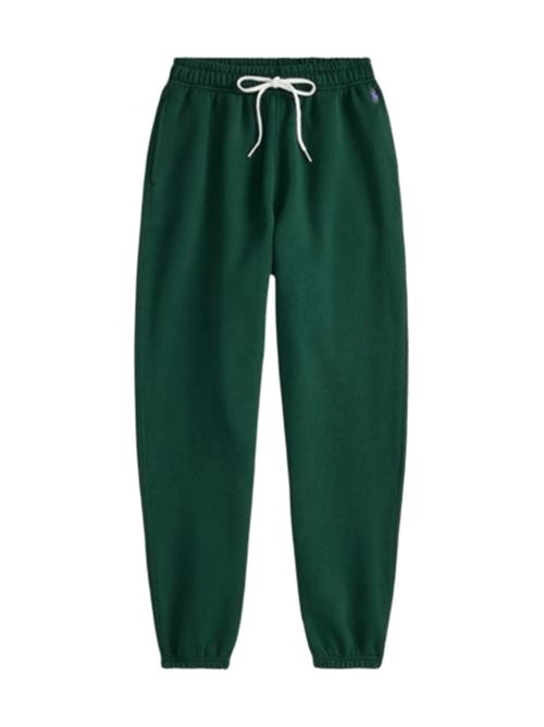 Pantaloni da donna in felpa di misto cotone, colore verde pino POLO RALPH LAUREN | PANTALONI | 211971700005