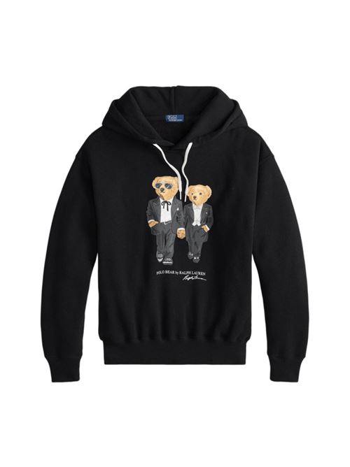 Felpa da donna in misto cotone , con cappuccio e la stampa BEARS sul davanti , colore nero POLO RALPH LAUREN | FELPE | 211A87106001