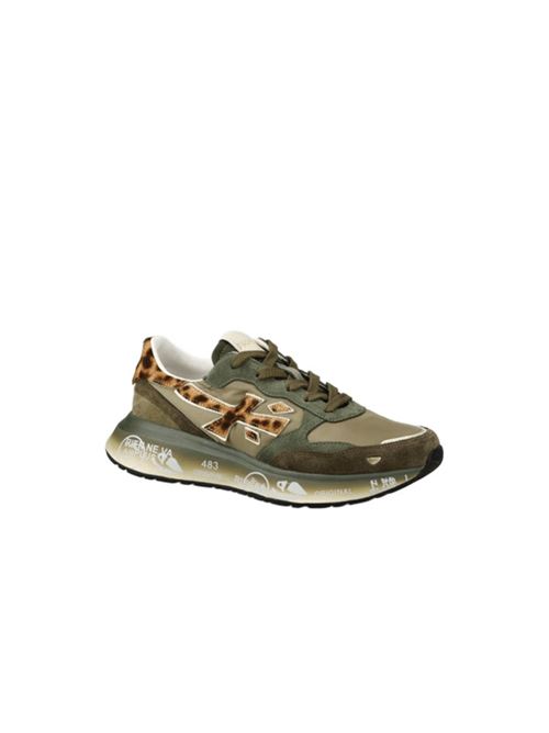 Sneakers da donna in nylon e pelle scamosciata colore verdone PREMIATA | LAURYN7790