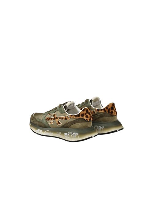 Sneakers da donna in nylon e pelle scamosciata colore verdone PREMIATA | LAURYN7790