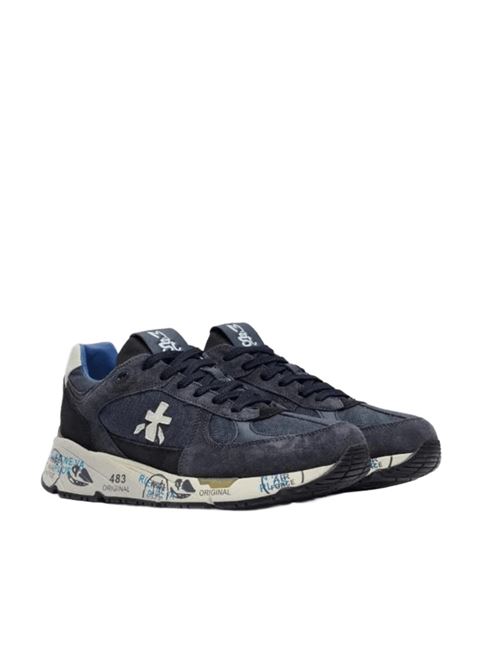 Sneakers da uomo in camoscio e tela colore blu PREMIATA | MASE7819