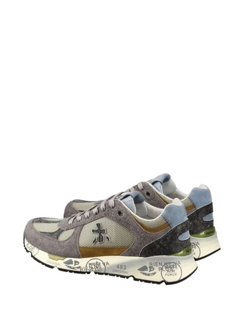 Sneakers da uomo in camoscio e tela colore grigio/tabacco PREMIATA | MASE7868