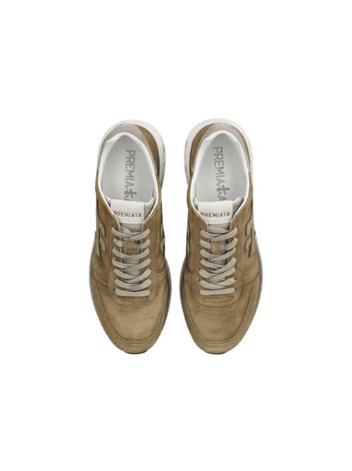 Sneakers da uomo in pelle scamosciata e nabuk colore beige/marrone PREMIATA | MICK7712