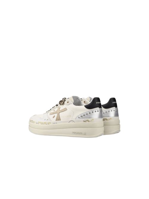 Sneakers da donna in pelle colore beige/nero/argento PREMIATA | MICOL7751