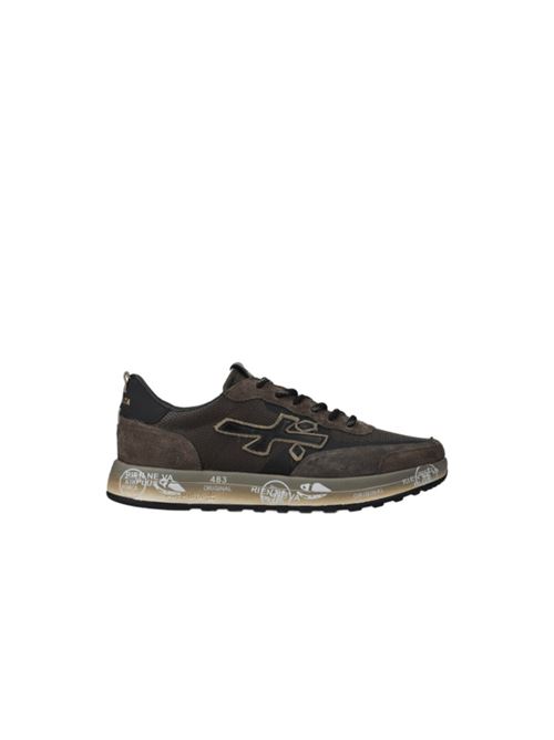 Sneakers da uomo in nylon e pelle scamosciata  colore nero/marrone PREMIATA | NOUS7731
