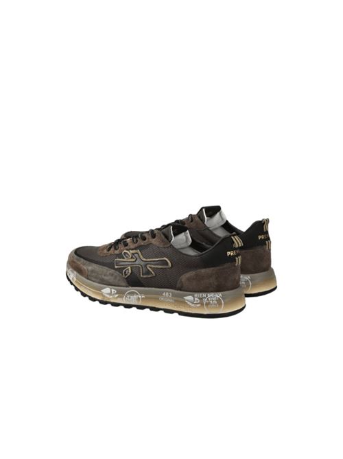 Sneakers da uomo in nylon e pelle scamosciata  colore nero/marrone PREMIATA | NOUS7731