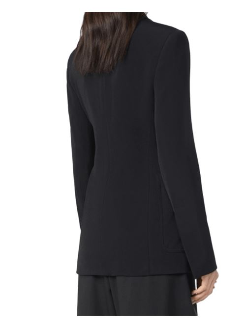 Blazer da donna in viscosa stretch, tasche applicate, colore nero. SPORTMAX | 2046075106003