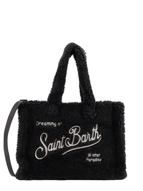 Borsa in ecopelliccia effetto TEDDY, a mano/spalla, colore nero MC2 SAINT BARTH | COL003201341I00AREMB
