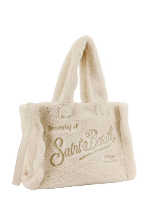 Borsa in ecopelliccia effetto TEDDY, a mano/spalla, color avorio. MC2 SAINT BARTH | COL003201346I10OREMB