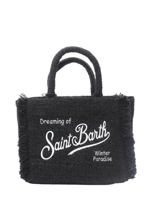 Borsa da donna in tweed di misto lana, a mano/tracolla, logo, colore nero. MC2 SAINT BARTH | COL003600207I00EMB