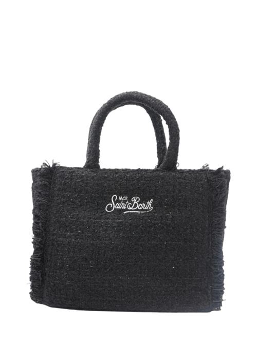 Borsa da donna in tweed di misto lana, a mano/tracolla, logo, colore nero. MC2 SAINT BARTH | COL003600207I00EMB