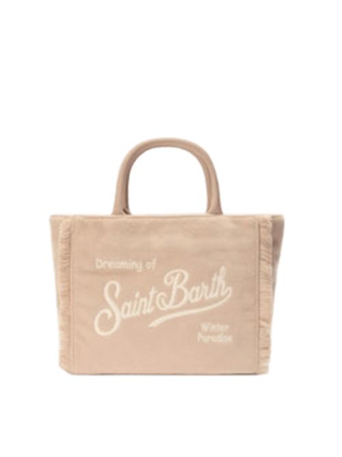Borsa da donna in misto lana, a mano/tracolla, logo, colore beige. MC2 SAINT BARTH | COL003700296I12EMB