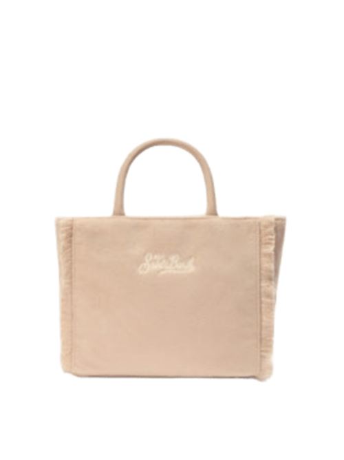 Borsa da donna in misto lana, a mano/tracolla, logo, colore beige. MC2 SAINT BARTH | COL003700296I12EMB