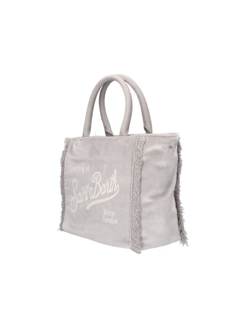 Borsa da donna in velluto liscio, a mano/tracolla, colore grigio. MC2 SAINT BARTH | COL003800265I15EMB
