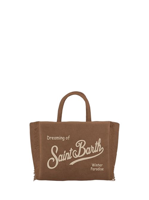 Borsa da donna in velluto liscio, a mano/tracolla, colore marrone MC2 SAINT BARTH | COL003801042I18EMB