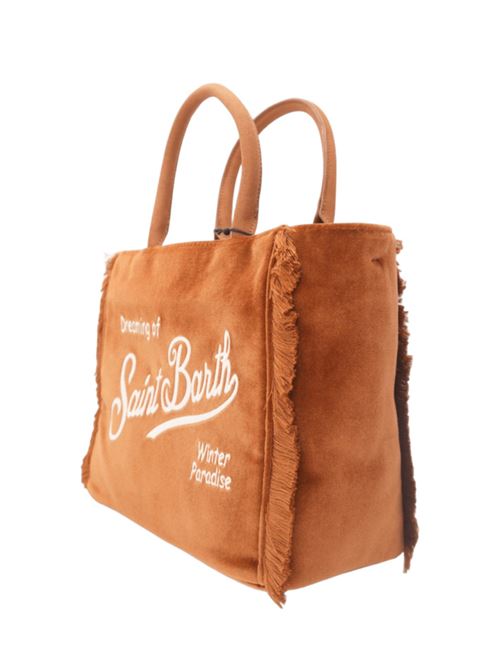 Borsa da donna in velluto liscio, a mano/tracolla, colore marrone MC2 SAINT BARTH | COL003801042I18EMB