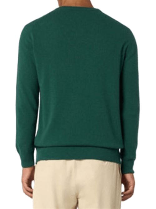 Maglione da uomo in misto lana, girocollo, jaquard VACANZE DI NATALE, colore verde MC2 SAINT BARTH | HER000100004I51