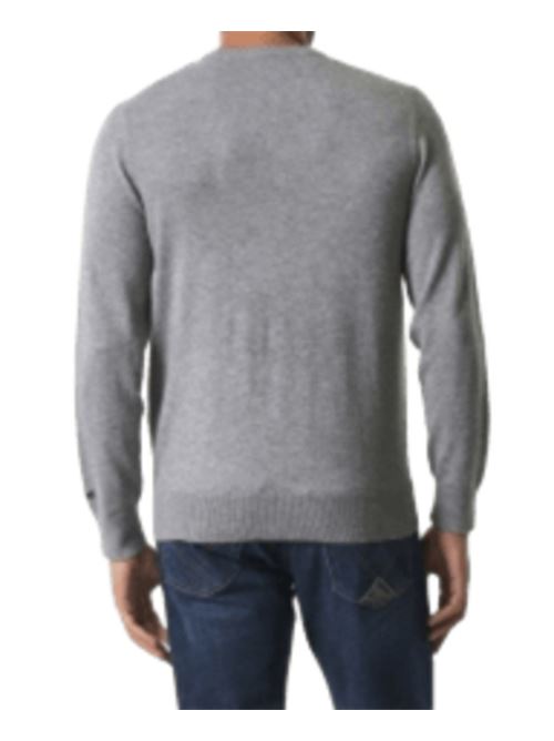 Maglione da uomo in misto lana e cashmere, girocollo, ricamo MY LIFE IS COMPLICATED SNOOPY, colore grigio. MC2 SAINT BARTH | HER002400543I15M