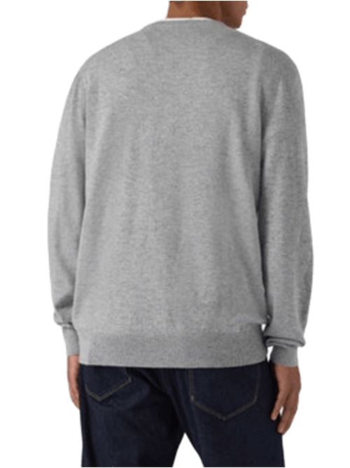 Maglione da uomo in misto lana e cashmere, girocollo, ricamo NELLA VITA CI VUOLE CLASSE CAR, colore grigio chiaro. MC2 SAINT BARTH | HER002403042I15ML