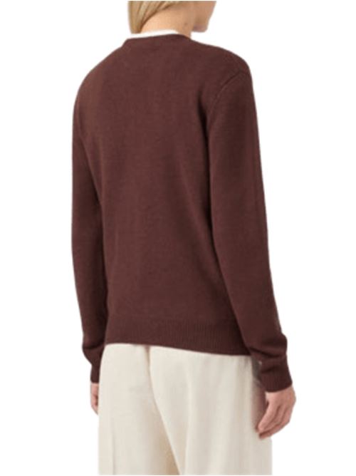 Maglia da donna in misto lana e cashmere, girocollo SNOOPY/CAFFè, colore marrone MC2 SAINT BARTH | QUE001004144I18EMB