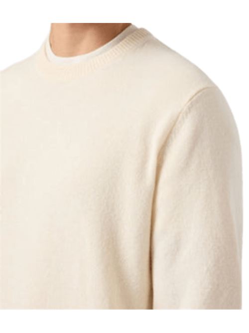 Maglione da uomo in pura lana, girocollo, colore bianco MC2 SAINT BARTH | REGE01100040I10