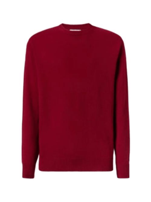 Maglione da uomo in pura lana, girocollo, color bordeaux. MC2 SAINT BARTH | REGE01100043I45