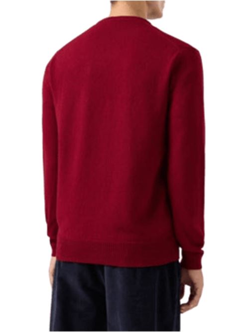 Maglione da uomo in pura lana, girocollo, color bordeaux. MC2 SAINT BARTH | REGE01100043I45
