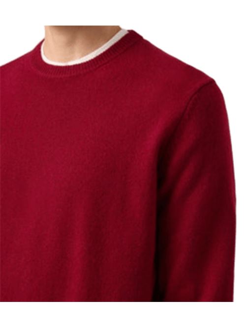 Maglione da uomo in pura lana, girocollo, color bordeaux. MC2 SAINT BARTH | REGE01100043I45