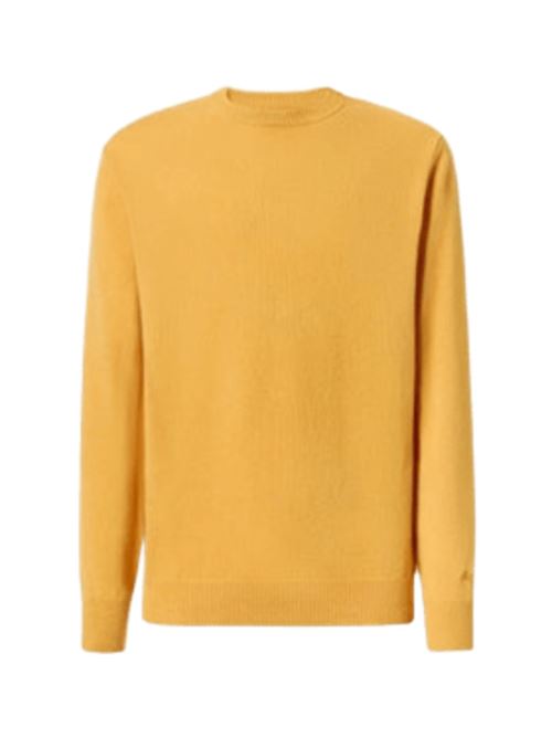 Maglione da uomo in pura lana, girocollo, color mostarda MC2 SAINT BARTH | REGE01100045I96