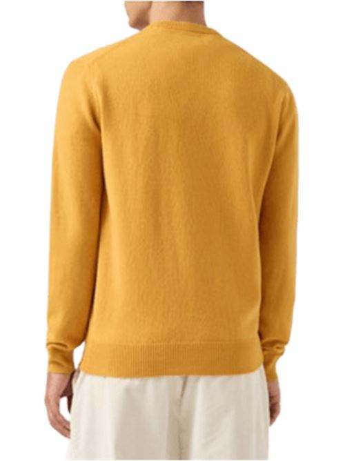 Maglione da uomo in pura lana, girocollo, color mostarda MC2 SAINT BARTH | REGE01100045I96