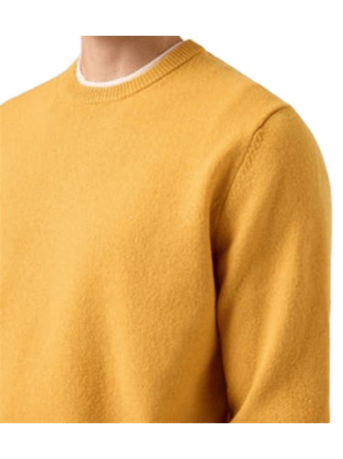 Maglione da uomo in pura lana, girocollo, color mostarda MC2 SAINT BARTH | REGE01100045I96