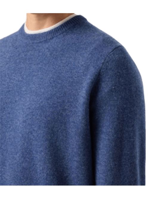 Maglione da uomo in pura lana, girocollo, color denim MC2 SAINT BARTH | REGE01100059I