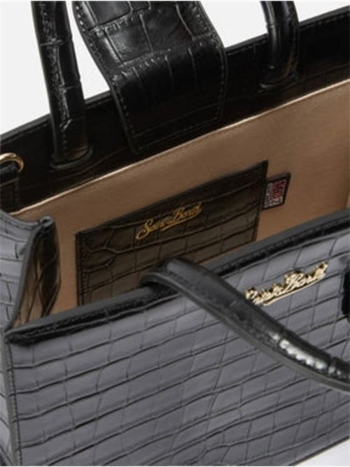 Borsa da donna in pelle stampa COCCO a mano/ tracolla, colore nero. MC2 SAINT BARTH | SHBM000100645I00