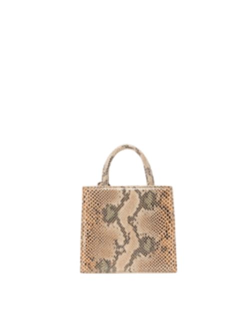 Borsa da donna in pelle stampa PITONE, a mano/ tracolla, colore beige. MC2 SAINT BARTH | SHBM000200715I11
