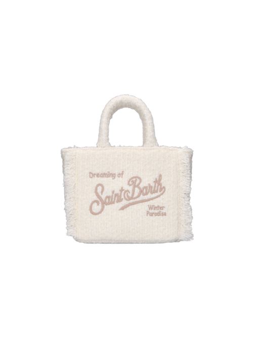 Borsa da donna a mano/tracolla in tweed, colore bianco. MC2 SAINT BARTH | VAMI02601320I10EMB