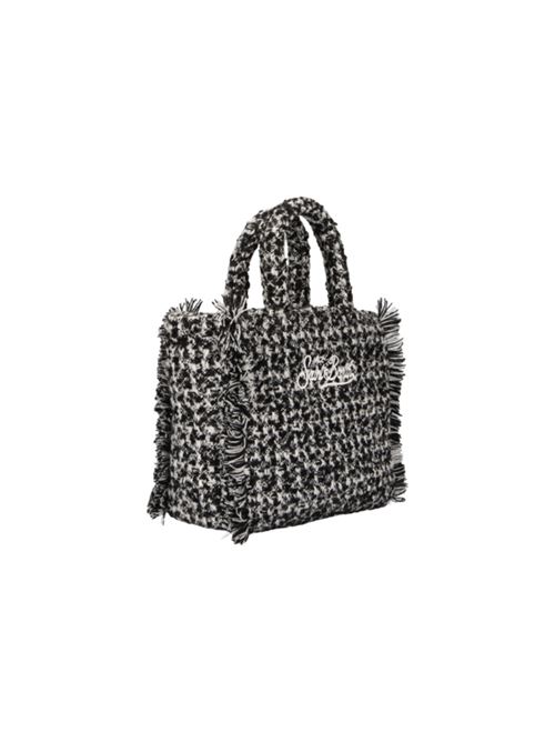 Borsa da donna a mano/tracolla in tweed, colore bianco/nero. MC2 SAINT BARTH | VAMI02601323I0010EMB