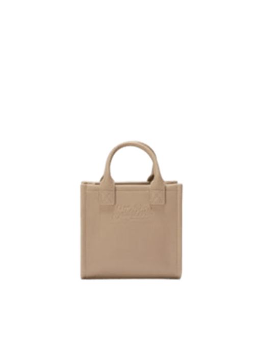 Borsa da donna in pelle martellata, a mano/tracolla, color nocciola. MC2 SAINT BARTH | VANMI00100531I12